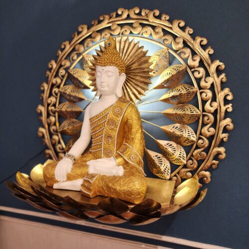 Golden Metal Art with Buddha