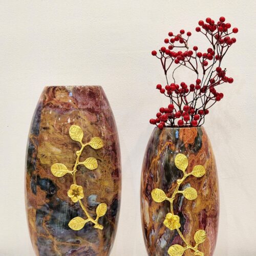 Marble Finished metal vases