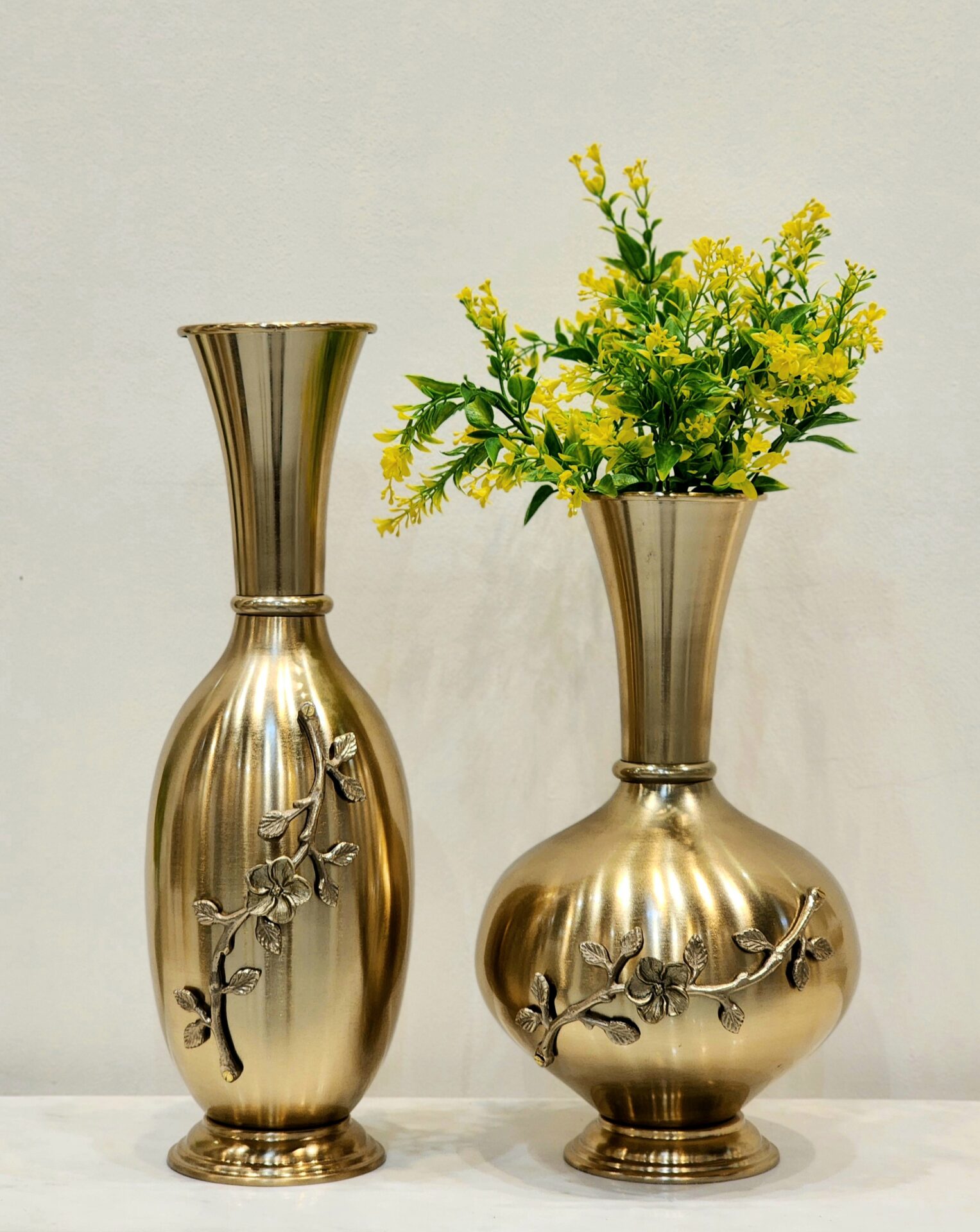 Antique Golden metal Vases