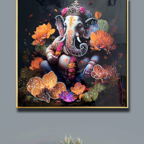 Modern Ganesha Crystal Painting