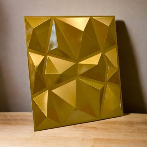Golden Glossy Diamond PVC Panel