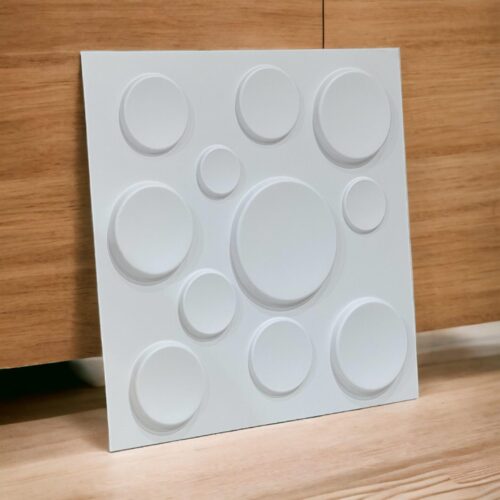 White Polka 3D PVC Panel