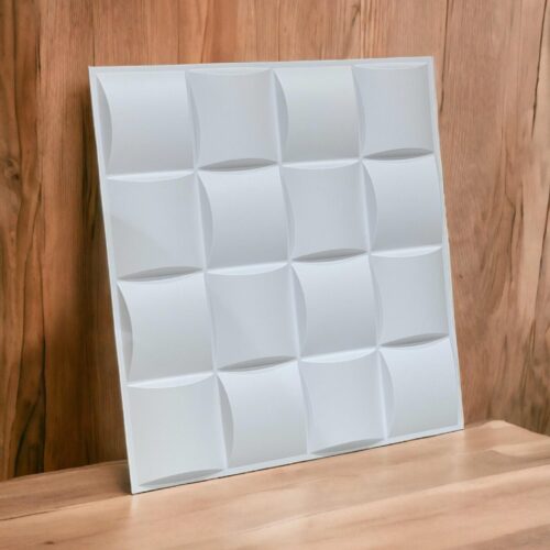 White Blocks 3D PVC Panel