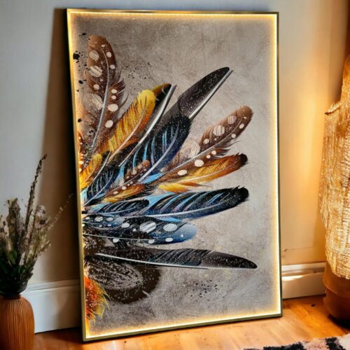 Feather Crystal Porcelain Painting