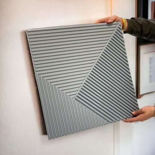 Grey Louver 3D PVC Panel