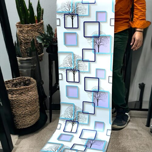 3D Purple Self Adhesive Wallpaper