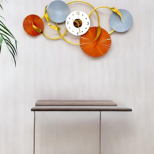 Designer Metal Wall Clock Art for Living Room