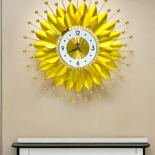 Golden Wall Clock for Home