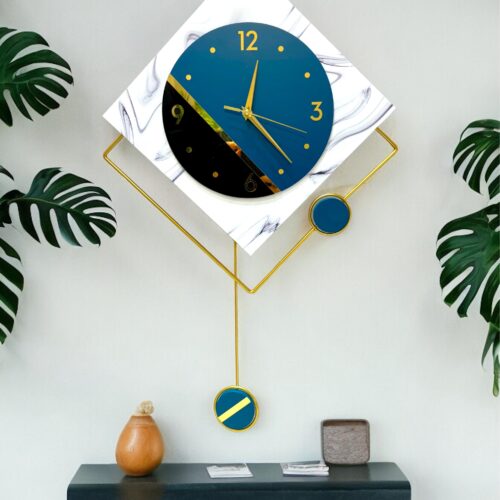 Designer Pendulum Metal Wall Clock for home