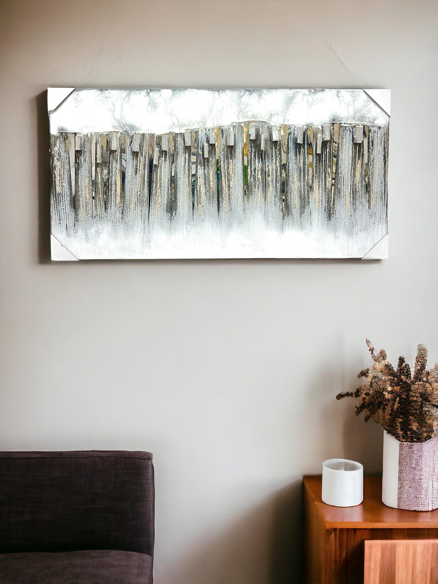 Modern Embossed Canvas Wall Decor For Home