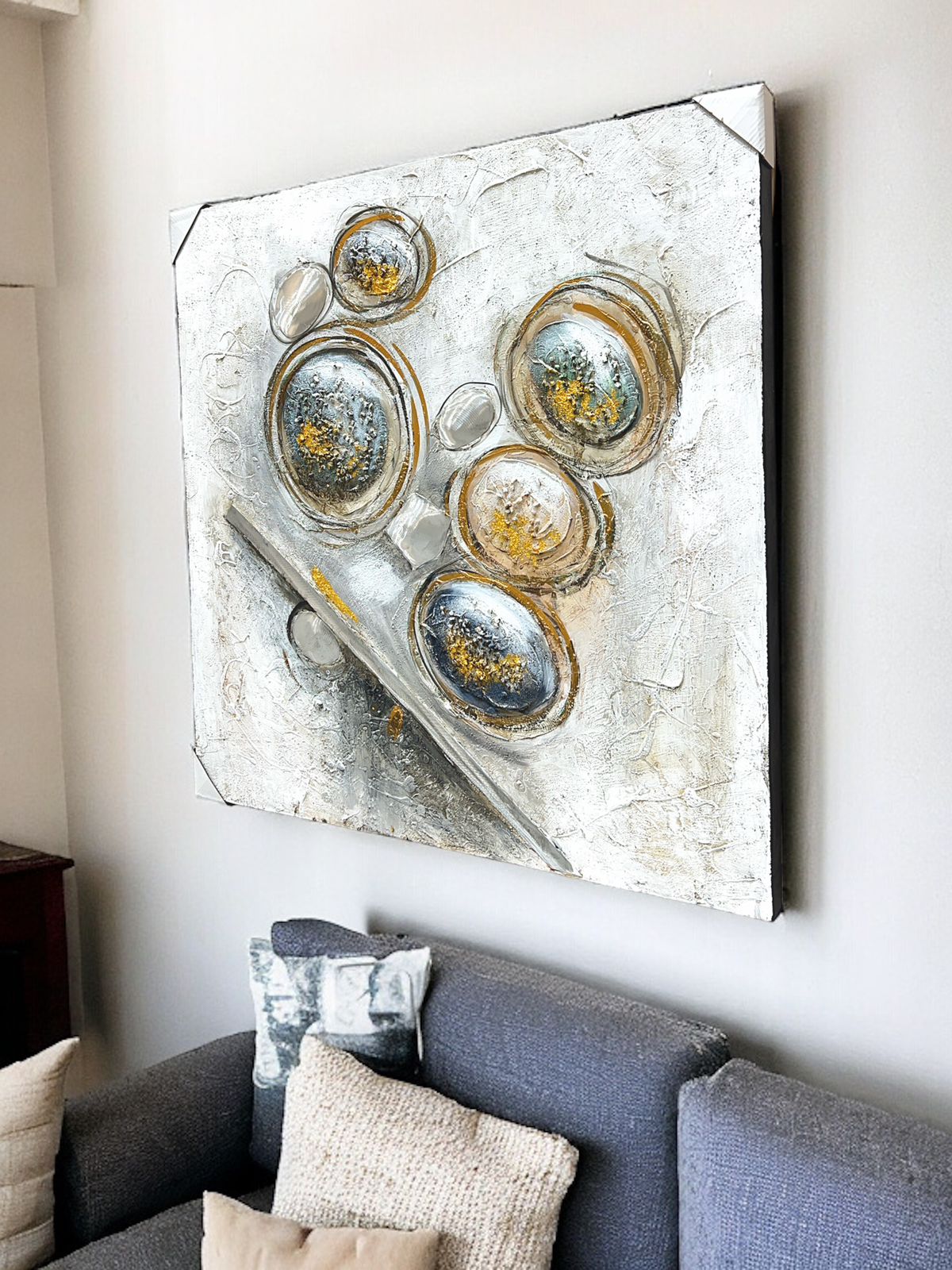 Image showcasing Unique Textured Canvas Wall Art - Home Sajawat