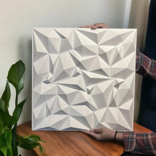 White Mravel 3D PVC Wall Panel