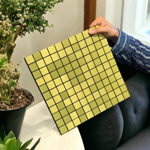 Gold Designer Glass Mosaic Tile