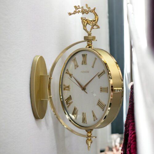 Antique White Double Sided Clock