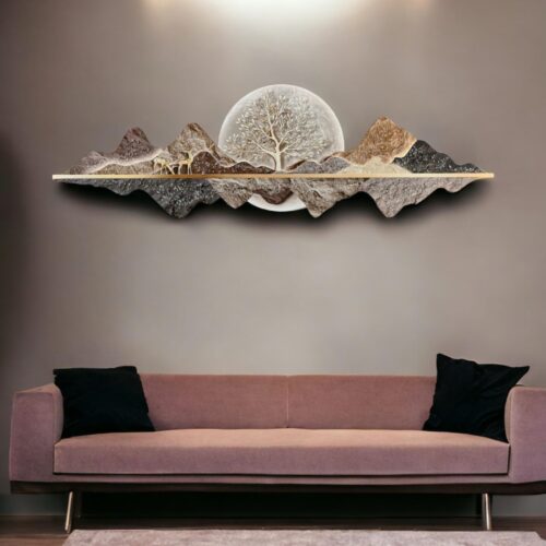 Unique Luxury Crystal Wall Mural with LED