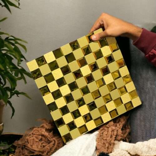 Golden Glossy Peel and stick Tile