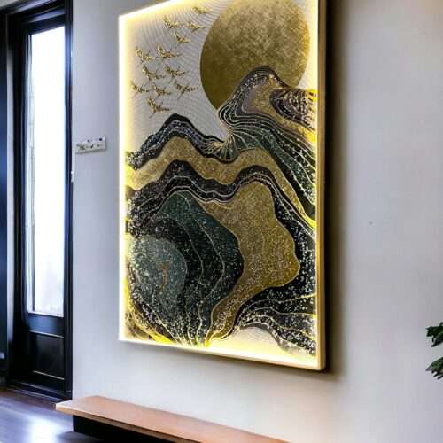 Mountain LED Crystal Painting