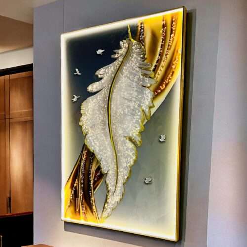 Feather LED Crystal Painting