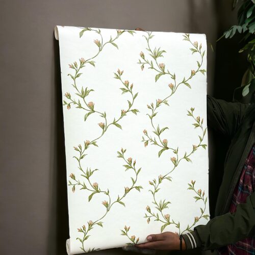 Luxury White Floral Wallpaper