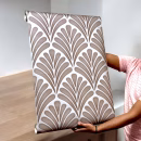 Beige and White Wallpaper for living room