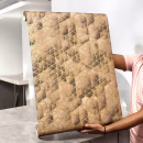 Golden Geometric Wallpaper for Living Room