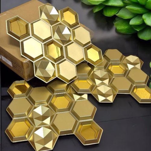 Emerald Mirror Champange Gold PVC Mirror Panel